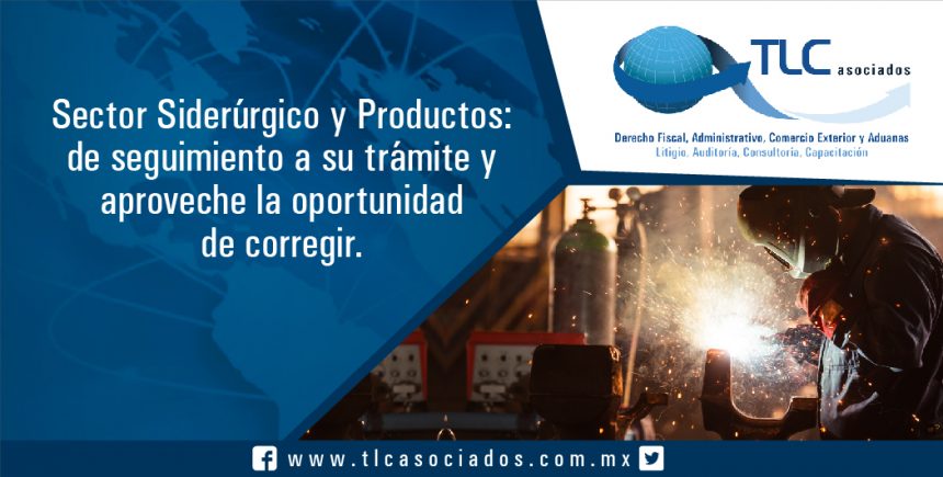 064 – Sector Siderúrgico y Productos: de  seguimiento a su trámite y aproveche la oportunidad de corregir