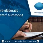 141 – Citatorio pre-elaborado / Pre-elaborated summons