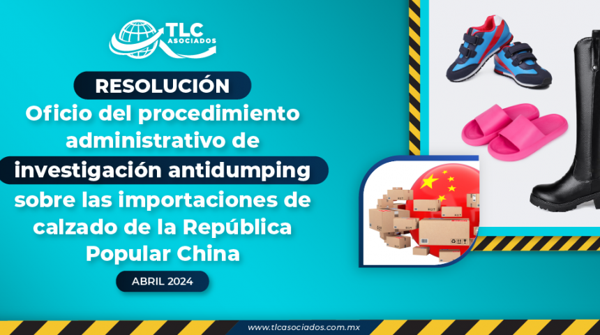 Oficio del procedimiento administrativo de investigación antidumping sobre las importaciones de calzado de la República Popular China