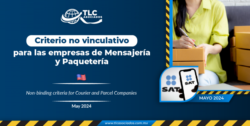 Criterio no vinculativo para las empresas de Mensajería y Paquetería