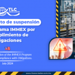 Anteproyecto de suspensión del Programa IMMEX por Incumplimiento de Obligaciones