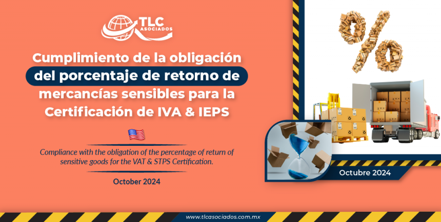 Cumplimiento de la obligación del porcentaje de retorno de mercancías sensibles para la Certificación de IVA & IEPS