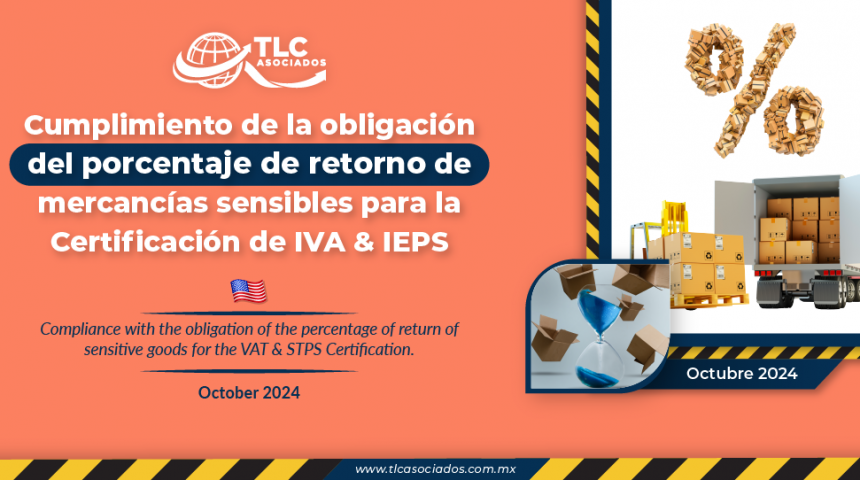 Cumplimiento de la obligación del porcentaje de retorno de mercancías sensibles para la Certificación de IVA & IEPS