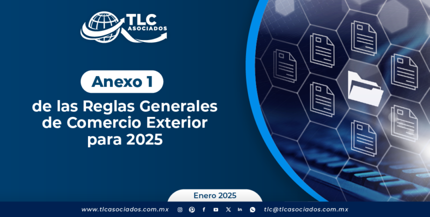 Anexo 1 de las Reglas Generales de Comercio Exterior para 2025