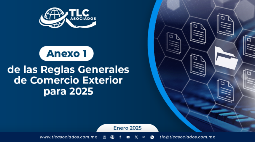 Anexo 1 de las Reglas Generales de Comercio Exterior para 2025