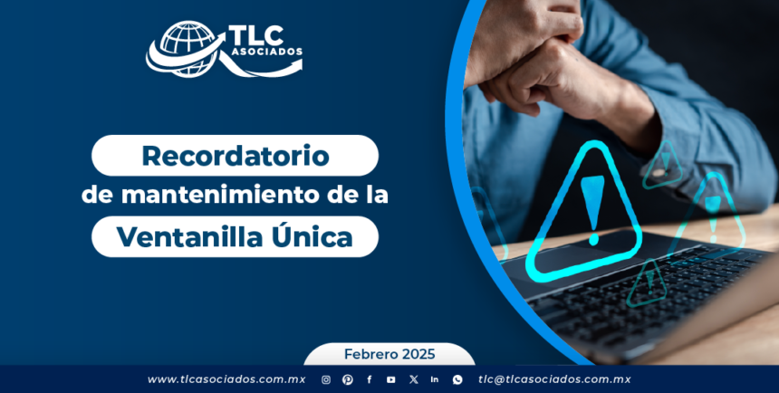 Recordatorio de mantenimiento de la ventanilla única