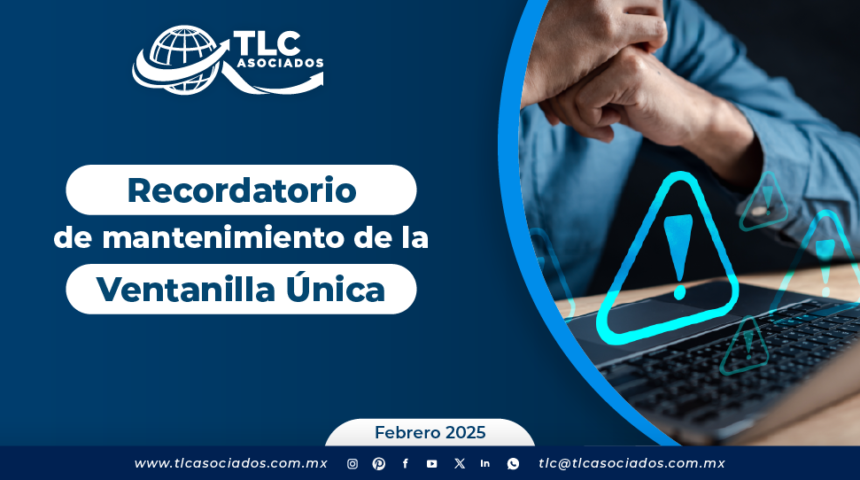 Recordatorio de mantenimiento de la ventanilla única