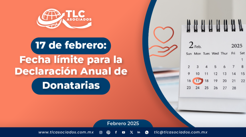 17 de febrero: Fecha límite para la Declaración Anual de Donatarias